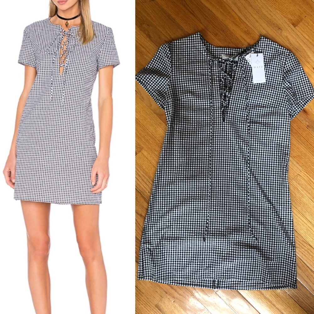 WAYF Gingham Dress NWT